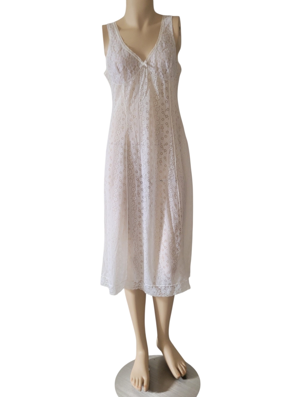White Floral Lace Nightgown/Slip